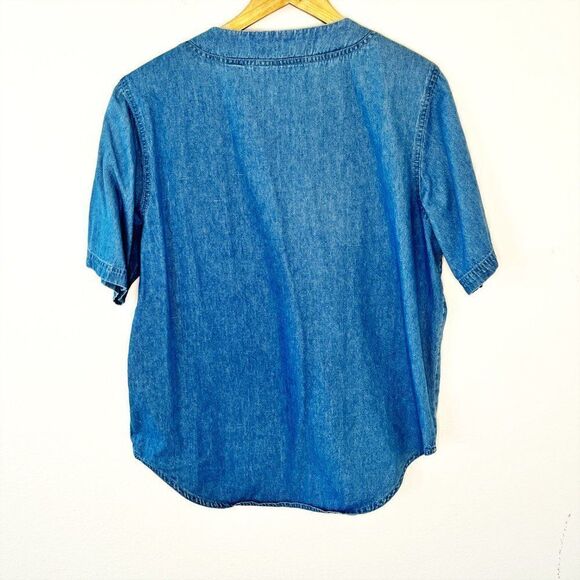 Vintage Y2K Embroidered Butterfly Denim Shirt Size Medium - Picture 3 of 12